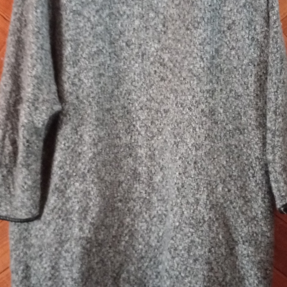 Sweater jacket with faux leather trim - Picture 4 of 7